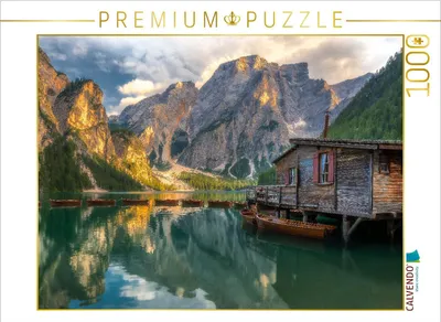 Produktbild von CALVENDO Puzzle Pragser Wildsee in Italien | 1000 Teile Lege-Größe 64x48cm Foto-Puzzle für glückliche Stunden
