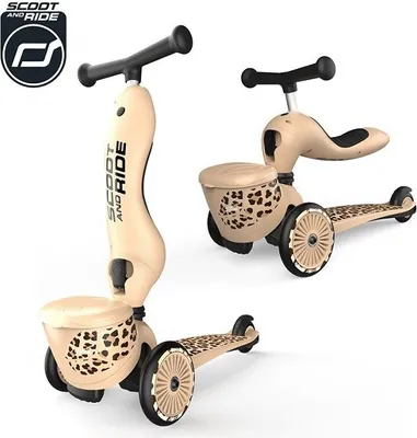 Produktbild von Scoot & ride highwaykick 1 lifestyle 2w1 rider and Urlaub mit verschlossener Aufbewahrung bag 1-5 Jahre leopard