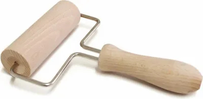 Produktbild von Nudelrolle Teigrolle Teigverteiler aus Holz und Edelstahl