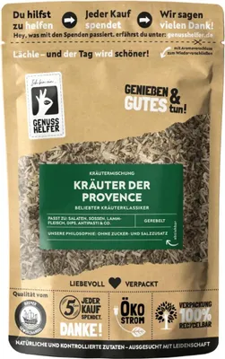 Produktbild von Kräuter der Provence Gewürzmischung, gerebelt, für klassische französische Gerichte und würzige Dips, 50g