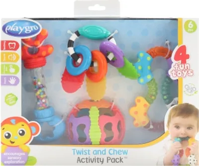 Productafbeelding van Playgro Activiteitenset rammelaar en bijtring (4-delig), 40197