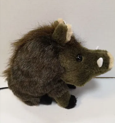Produktbild von Wildschwein Plüsch ca. 17x9x12cm  , Plüschtier Schwein, Schmusetier Wildtier. Plüschschwein, 1 Stück