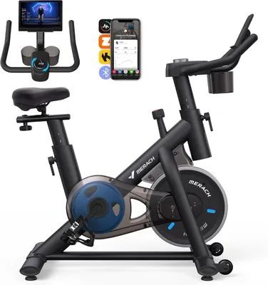Immagine prodotto di Cyclette da casa - Bicicletta fitness - Bicicletta - Cyclette da allenamento indoor - Bicicletta da indoor - Trasmissione a cinghia silenziosa