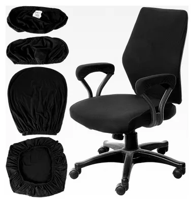 Produktbild von 4 Stück Stuhlbezüge für Bürostühle und Gaming-Stühle mit Armlehnen