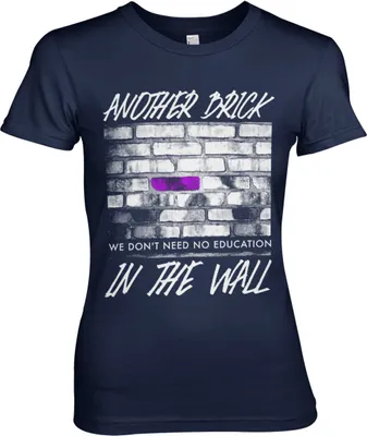 Produktbild von Another Brick In The Wall Girly Tee - Medium - Navy