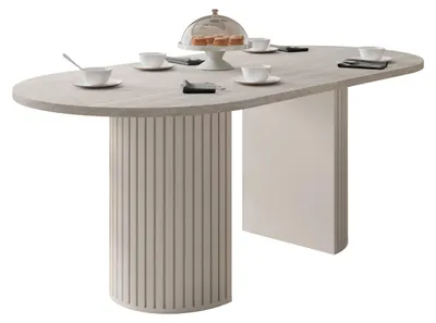 Produktbild von MIRJAN24 Tisch Wotkon, Esszimmer Tisch (Farbe: Sandbeige / Travertin)