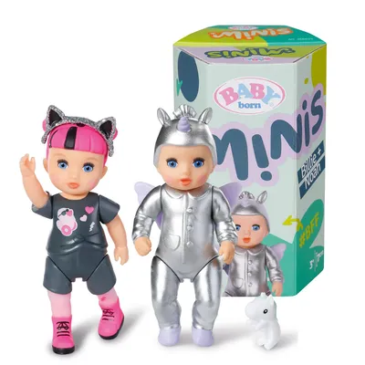 Produktbild von BABY born Minis - Doppelpack Noah&Billie, zwei 7 cm große Püppchen + Accessoires