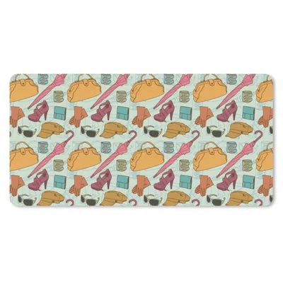 Produktbild von MuchoWow® Mauspad Mousepad Kleidung - Regenschirm - Jahreszeiten - Design 60x30 cm - Mousepads - Maus Mat - Pad - Mausunterlage - Nachhaltig