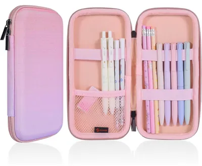Obrázok produktu pre Púzdro na písacie potreby, tvrdé, z materiálu EVA, nárazuvzdorné, ružové, veľké