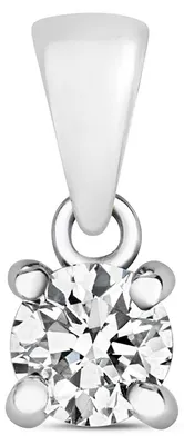 Produktbild von Eleganter 9 Karat (375) Weißgold Damen - Diamant Anhänger Brillant-Schliff 0.25 Karat H - I1; TRS315919KW