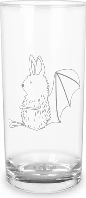 Produktbild von Mr. & Mrs. Panda Tumbler Fledermaus Sitzen 400 ml - Transparent - Geschenk, Fledermäuse, Wasserglas, Cocktailglas, Longdrinkglas, Motivation, Trinkglas, Entspannen, Glas