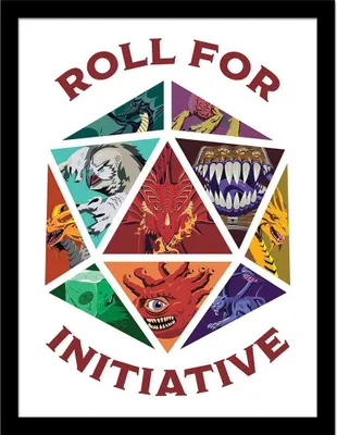 Obrázek produktu pro Dungeons & Dragons - zarámovaný plakát, Postavy PM9771 (40 cm x 30 cm) (barevný)
