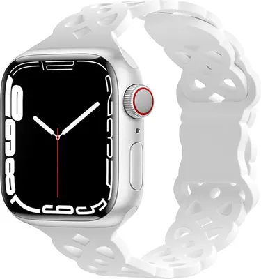 Obrázek produktu pro ŘEMÍNEK K APPLE WATCH 42/44/45 mm SE/9/8/7/6/5/4/3/2/1 BÍLÝ S PROŘEZÁVÁNÍM