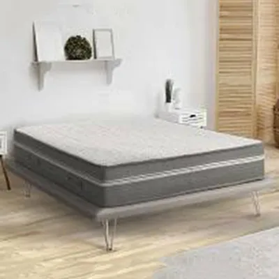 Image de Amomali - Matelas Double, 190x160x32h cm Gris, Déhoussable Italy