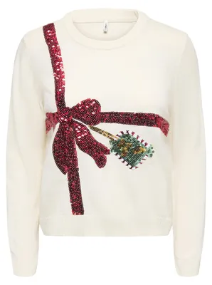 Produktbild von Only ONLXMAS SHINE MOTIVE LS O-NECK KNT Cloud Danc S