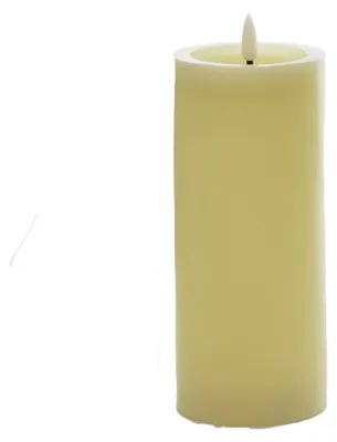 Produktbild von LED Wachskerze creme 12,5 x Ø 7,5 cm mit Flackerflamme und Timer
