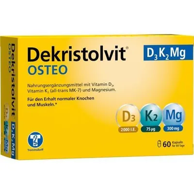Imagen del producto de Dekristolvit Osteo D3k2mg, 60 cápsulas