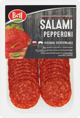 Zdjęcie produktu dla Salami dojrzewające pepperoni plastry 100 g Bell