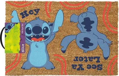 Produktbild von Lilo & Stitch - Türmatte "Hey See Ya Later" PM10758 (60 cm x 40 cm) (Blau/Braun/Rot)