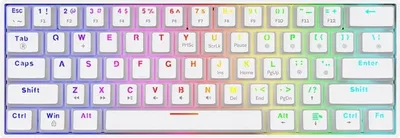 Produktbild von Savio WHITEOUT X2 BROWN, 60%, Kabelgebunden, USB, Mechanischer Switch, QWERTY, Weiß