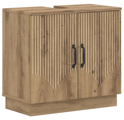 Image de vidaXL Meuble sous-lavabo HOORN, chêne artisanal, 59,5 x 31,5 x 56 cm