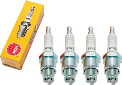 Immagine prodotto di Set di candele NGK 4x B7HS, filettatura corta 12,7 mm Ø 14,0 mm esagono 20,8 mm, distanza tra gli elettrodi 0,75 mm, potere calorifico 7, 2792 / 5110