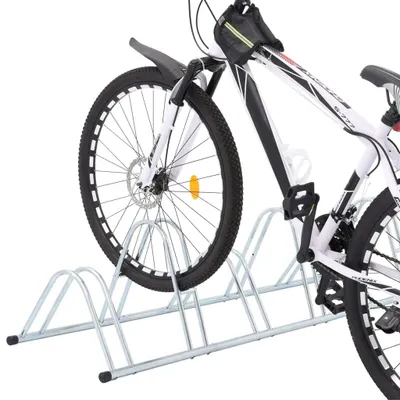 Immagine prodotto di Supporto per 6 Bici da Pavimento Autoportante Acciaio Zincato
