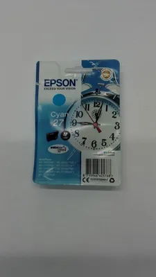 Produktbild von Epson Alarm clock Singlepack Cyan 27 DURABrite Ultra Ink, Standardertrag, Cyan, 3,6 ml, 1 Stück(e), 300 Seiten