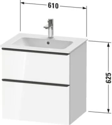 Produktbild von Duravit DE4361010550000 DN WTU WH 610x462x625 Az 1 Ei