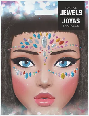 Produktbild von Aufkleber Schmuck 3D Kristalle für das Gesicht Karneval
