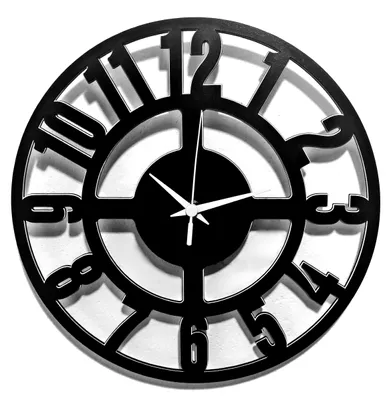 Immagine prodotto di Orologio da parete silenzioso, design moderno e minimalista, 30 cm, legno nero