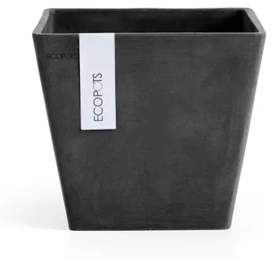 Image de Ecopots Rotterdam 20 Pot de fleurs - L 20,3 cm x l 20,3 cm x H 17,8 cm - Intérieur et extérieur