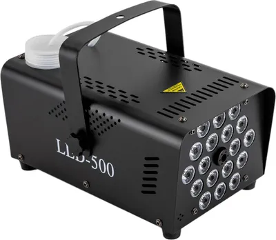 Immagine prodotto di Macchina del fumo - LED-500 - 500 W, 18 LED RGB, 13 colori, 2500 CFM, serbatoio da 250 ml, telecomando wireless - Nero