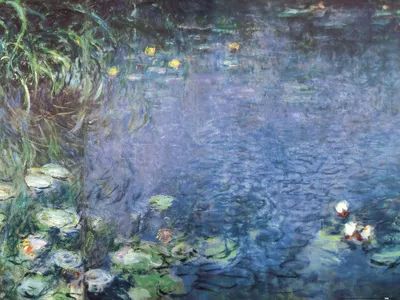 Obrázek produktu pro Claude Monet Art Print Obraz - Lekníny, Ráno (60 x 80 cm)