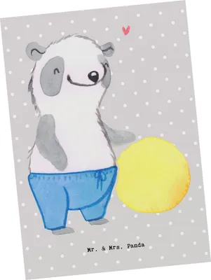 Produktbild von Mr. & Mrs. Panda Postkarte Physiotherapeut Herz - Grau Pastell - Geschenk, Grußkarte, einzelkarte, Postkarten, Fotokarte, Ansichtskarte