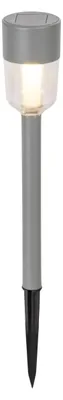 Produktbild von 4er-Set Solar-/Dekoerdspieß "DOHA" H: 36cm grau, Lampe für den Außenbereich im Modern-Style, aus Metall und Kunststoff in grau, 35,5 cm hoch, Ø 4,7 cm, Diode