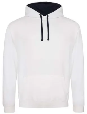 Produktbild von Awdis - "Varsity" Kapuzenpullover für Herren/Damen Uni LT2871 (XL) (Arktisch Weiß/Dunkelblau)
