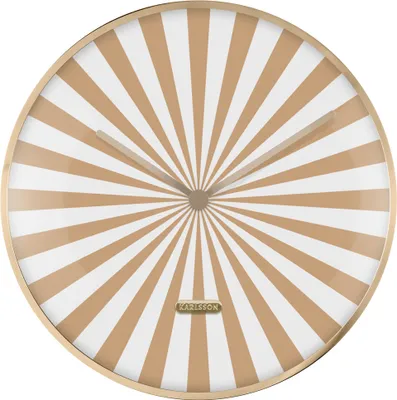 Produktbild von Karlsson - Wanduhr Candy Swirl Dome - Weiches Braun & weiß - Ø40cm