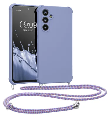 Produktbild von kwmobile Necklace Case kompatibel mit Samsung Galaxy A54 5G Hülle - Cover mit Kordel zum Umhängen - Silikon Schutzhülle Lavendel