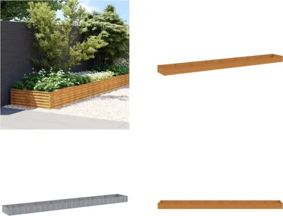 Produktbild von vidaXL Hochbeet 770x100x36 cm Cortenstahl - Hochbeet - Hochbeete - Pflanzgefäß - Blumengefäß
