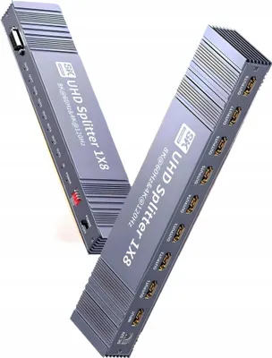 Produktbild von HDMI 2.1 SPLITTER 1x8 ULTRAHD SPLITTER HDCP 2.3 8K60HZ 4K 120HZ - 8 Fernseher