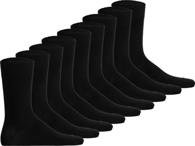 Produktbild von Hudson Uni Socken, 9er Pack - Easy, Komfortbund, Basic Socken, einfarbig Schwarz 39-42