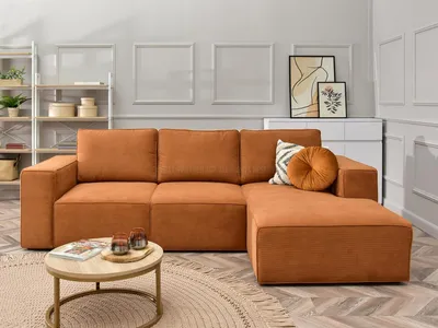Produktbild von Sofagarnitur ODELIN – orange/schwarz