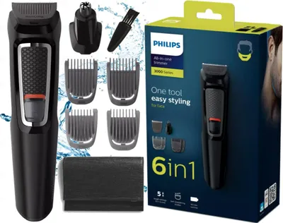 Obrázek produktu pro Akumulátorový Holicí Strojek Philips Na Vlasy, Vousy A Nos + Pouzdro, Samoostřící