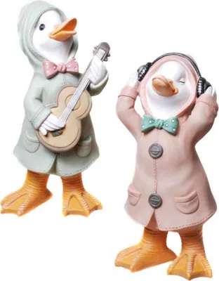 Produktbild von 2er Set Wetter-Ente "Musik", sortiert