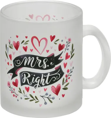 Produktbild von Mrs. Right Glas Tasse
