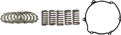 Productafbeelding van Koppeling set voor Kawasaki KX 125 L, bouwjaar 1999-2002. Bevat: koppelingsplaten, koppelingsveren en afdichtring voor het koppelingshuis. Merk: pamoto - Nieuw