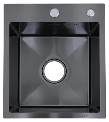 Produktbild von Faizee Home Edelstahlspüle Schwarz SUS304 mit Armatur Auswahl Ultra 40x45x22 ohne Armatur