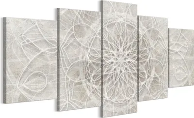 Produktbild von LUMASOUL Wandbilder Wohnzimmer 5-teilig Leinwandbild Mandala 100x50 cmMehrteilige Wanddeko für Schlafzimmer Flur Büro