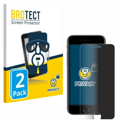 Produktbild von 2x BROTECT Sichtschutzfolie für Apple iPhone 8 Anti-Spy Privacy Sichtschutz Blickschutz Folie Blaulicht-Schutz